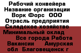 Рабочий конвейера › Название организации ­ Ворк Форс, ООО › Отрасль предприятия ­ Складское хозяйство › Минимальный оклад ­ 27 000 - Все города Работа » Вакансии   . Амурская обл.,Благовещенск г.